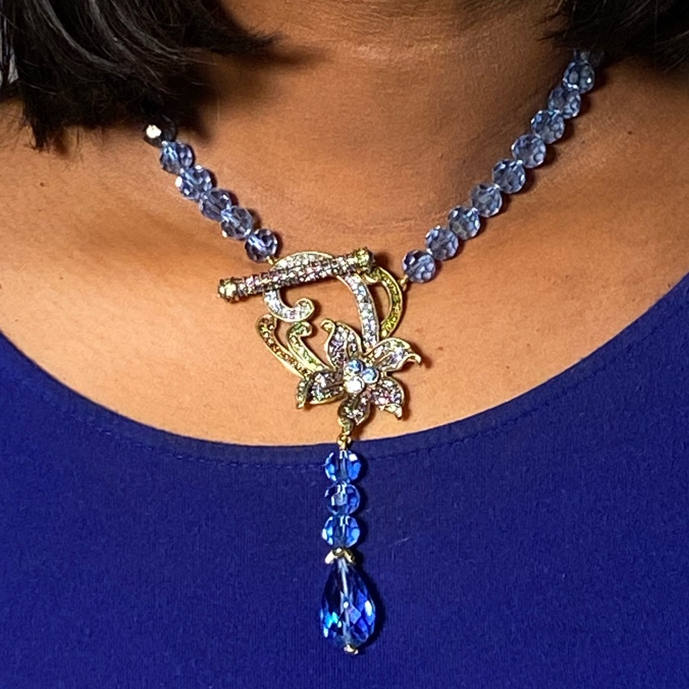 Heidi Daus Blue Crystal Necklace